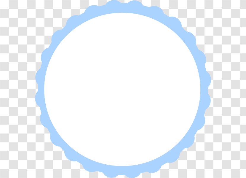 Circle Blue Area - Text - Scallop Frame Cliparts Transparent PNG