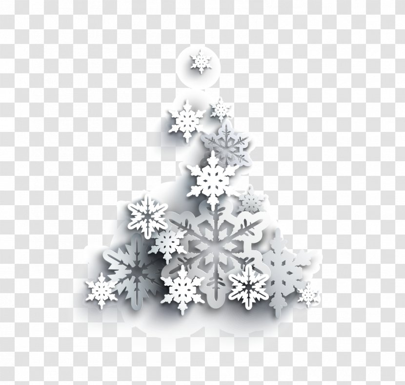 Light Snowflake Christmas Tree - Snow White Transparent PNG