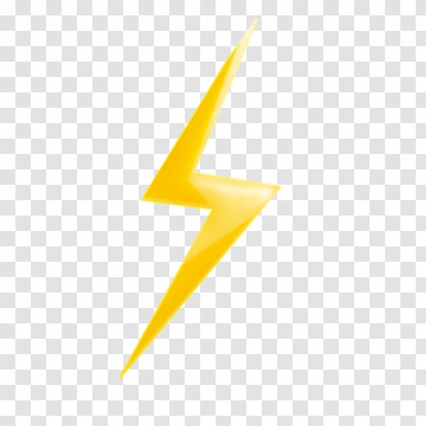 Cartoon Lightning Rain - Yellow - Hand Painted Transparent PNG