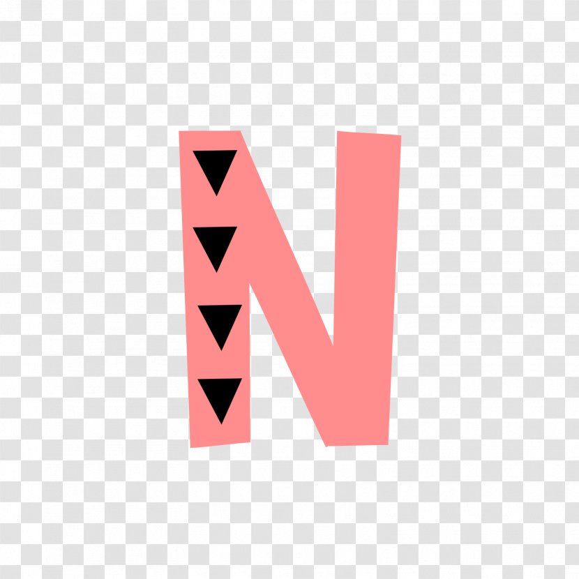 Letter N Font - Typeface - Red And Black Capital Letters Transparent PNG