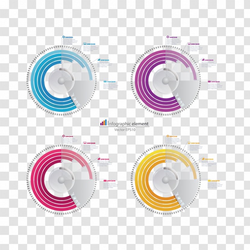 Circle Download Clip Art - Data - Creative Color Ppt Transparent PNG