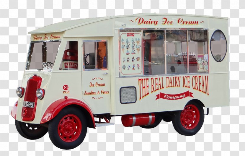 Ice Cream Van Dairy Products Car - Confectionery Transparent PNG