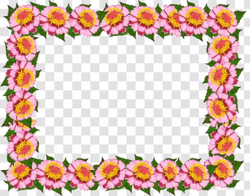 Borders And Frames Picture Clip Art Image Vector Graphics - Flower - Frame Transparent PNG