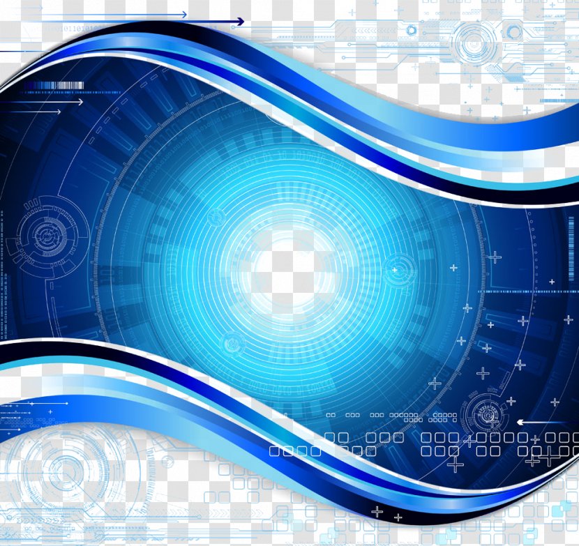 Blue Circle Abstraction - Creativity - Light Effect Pattern Transparent PNG