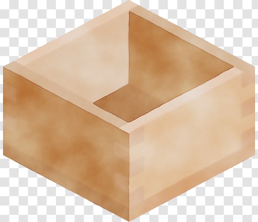 Box Wood Beige Plywood Square - Office Supplies - Rectangle Transparent PNG