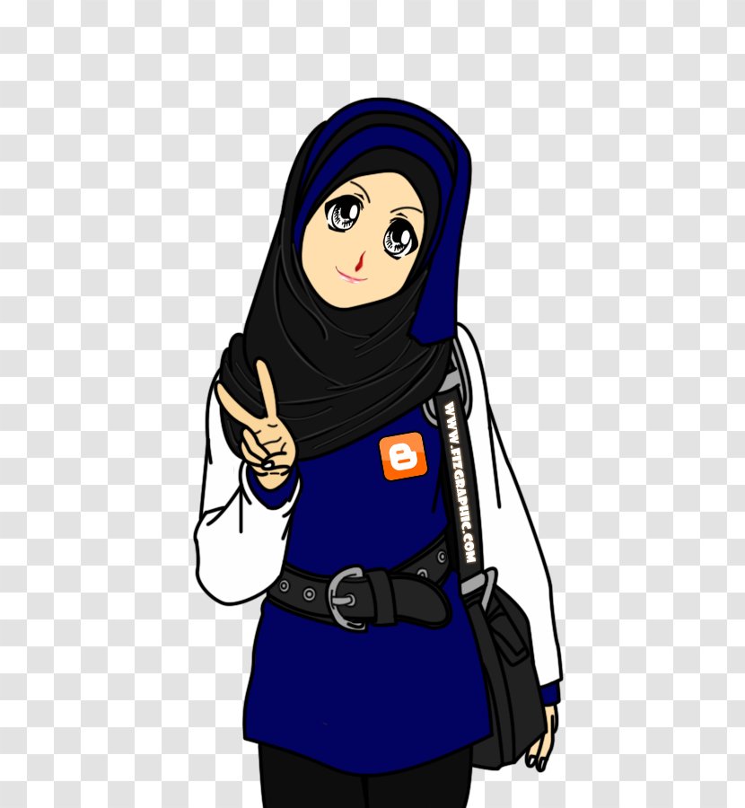 Muslim Cartoon Hijab Islam - Fictional Character Transparent PNG
