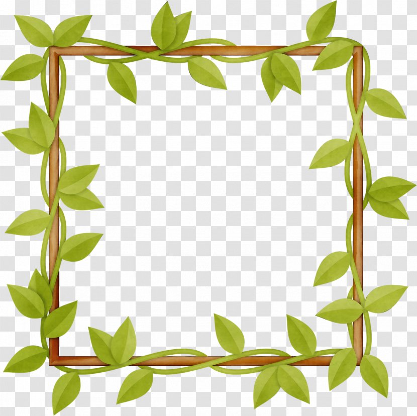 Watercolor Leaves Frame - Grape - Ivy Flower Transparent PNG