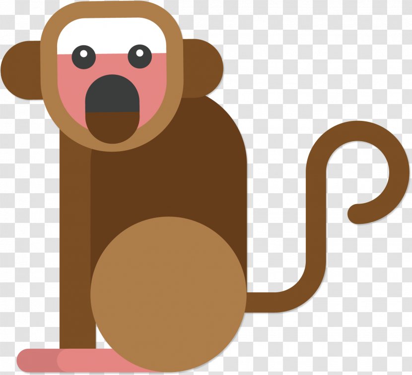 Ape Monkey Clip Art - Tree - Red Face Of The Vector Transparent PNG