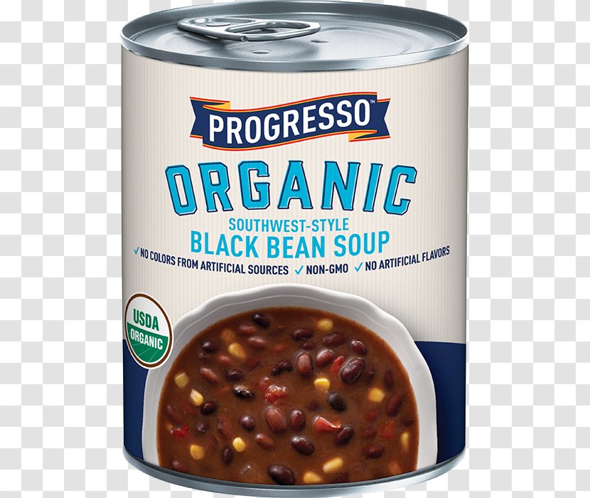 Organic Food Chicken Soup Minestrone Lentil Progresso - Black Beans Transparent PNG