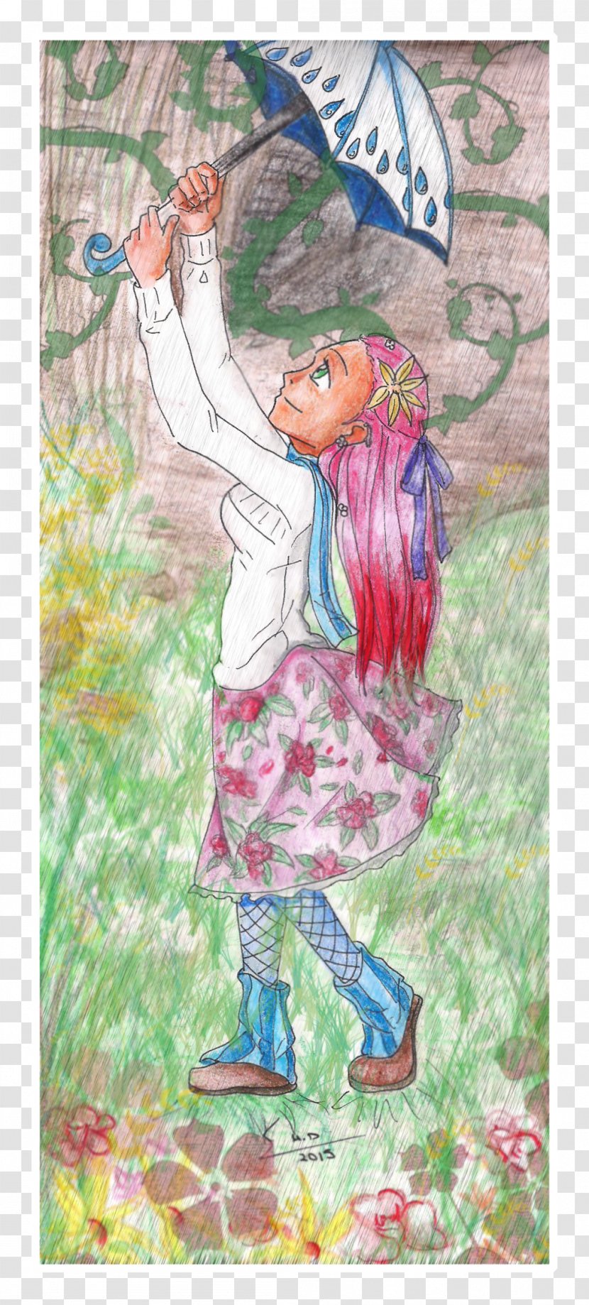 Child Art Painting Fairy - Legendary Creature - Spring Is Coming Transparent PNG