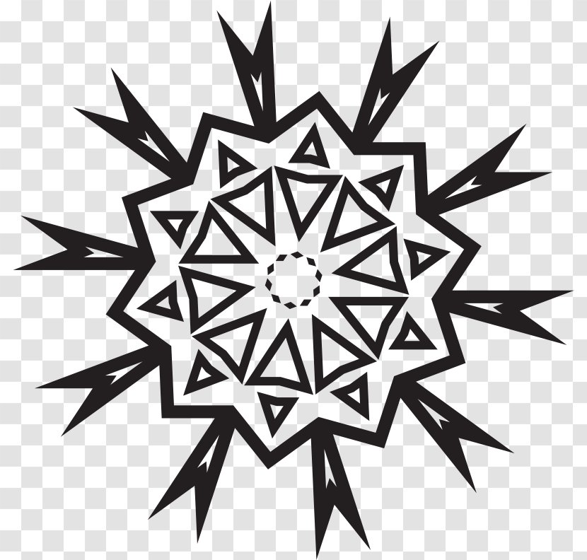 Snowflake Line Clip Art - Drawing - Symmetry Vector Transparent PNG