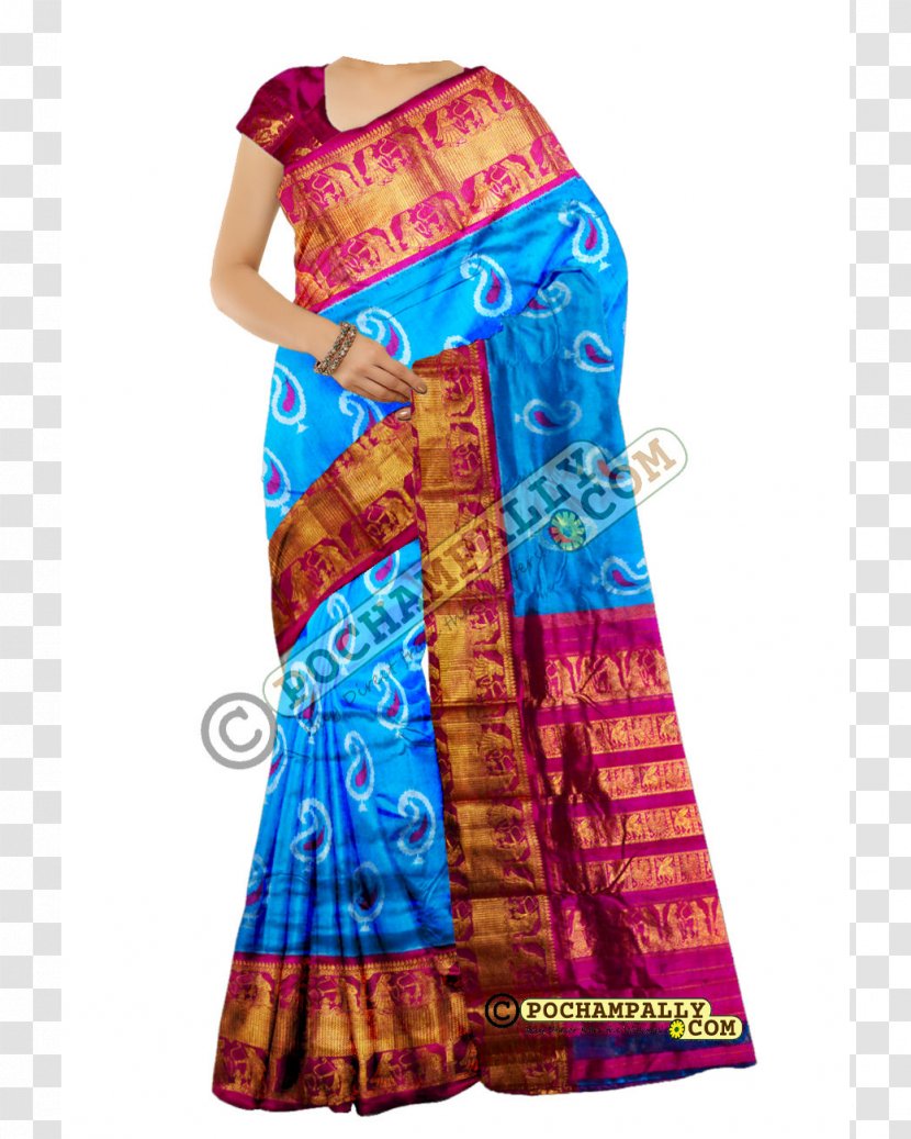 Bhoodan Pochampally Zari Silk Kanchipuram Uppada - Dress Transparent PNG