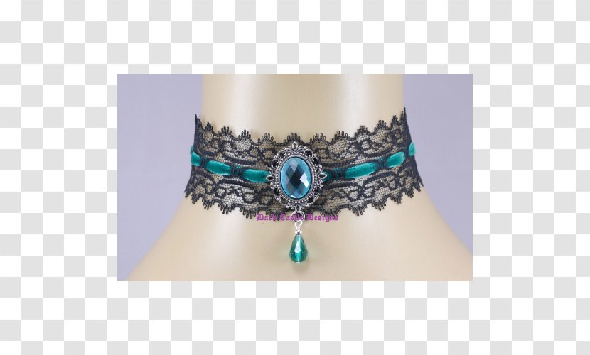 Turquoise Bead Victorian Era Choker Necklace - Heart Transparent PNG
