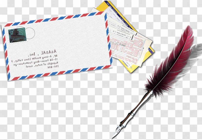 Paper Feather Pen Quill - Letters And Transparent PNG