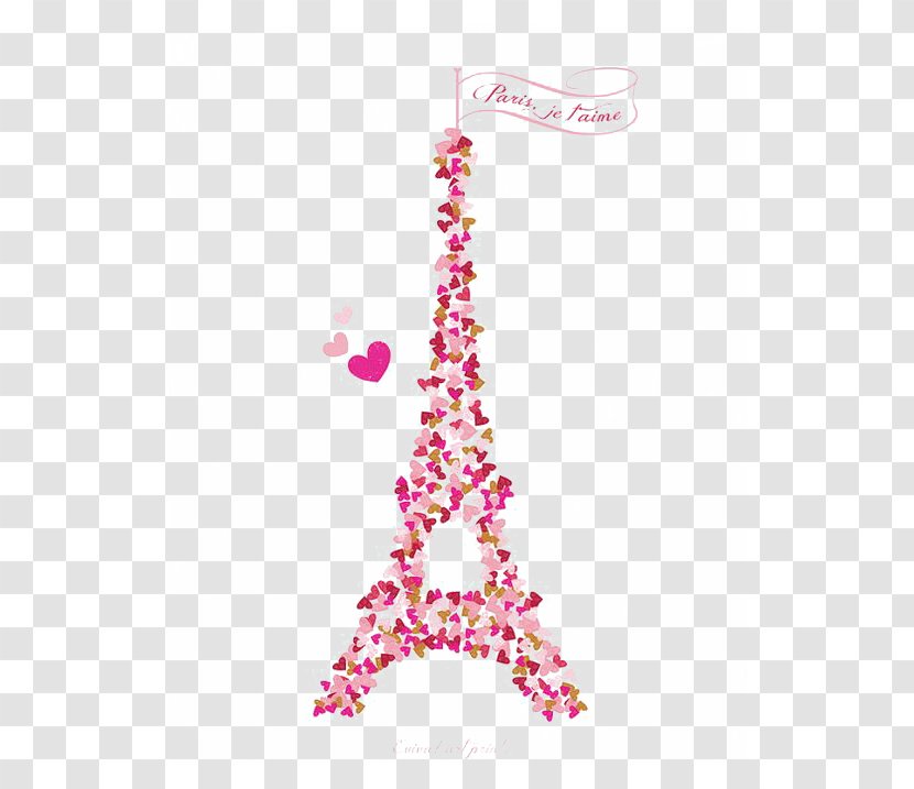 Eiffel Tower Art In Paris Printmaking - Etsy - Pink Transparent PNG