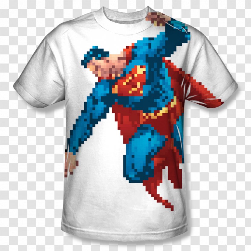 Printed T-shirt Superman Top - Sleeve Transparent PNG