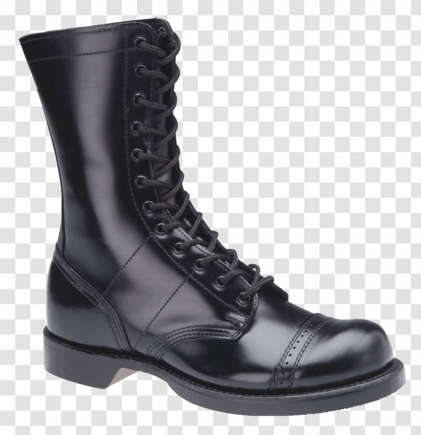 Jump Boot Combat Leather Shoe - Military - Boots Image Transparent PNG