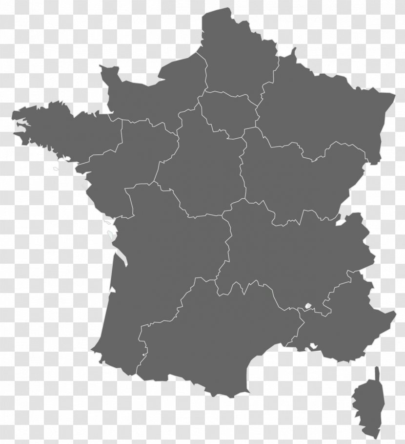 Map Meteorology City - Black And White - France Transparent PNG