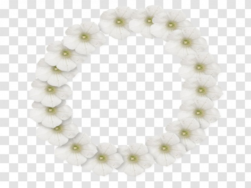 White Flower Picture Frame Lei - Photo Transparent PNG