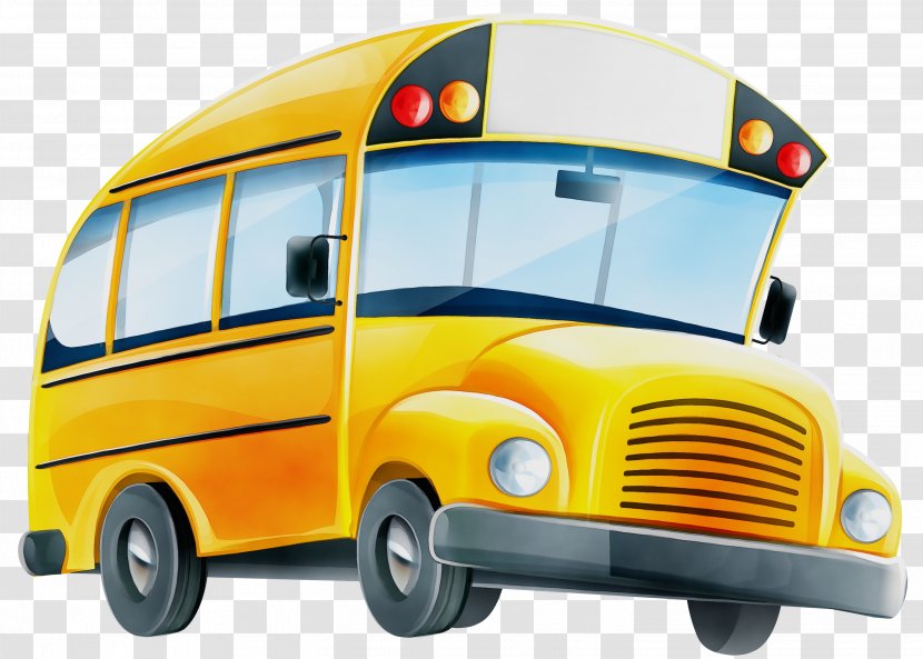 Cartoon School Bus - Compact Car - Commercial Vehicle Transparent PNG