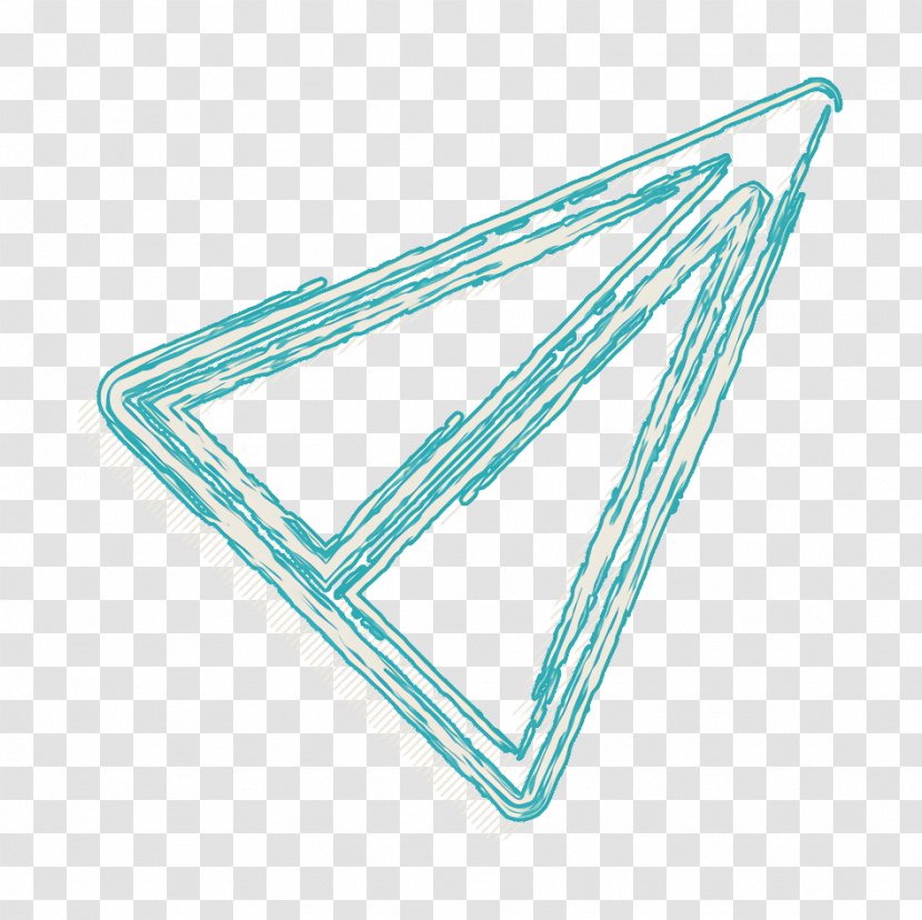 Productivity Icon Send Shape - Triangle Teal Transparent PNG
