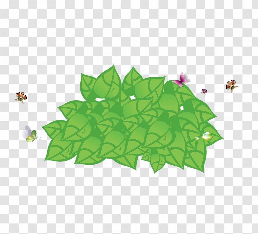 Clip Art - Triangle - Green Leaves Transparent PNG