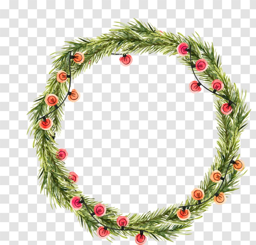 Watercolor Christmas Wreath - Cnki - Interior Design Holly Transparent PNG