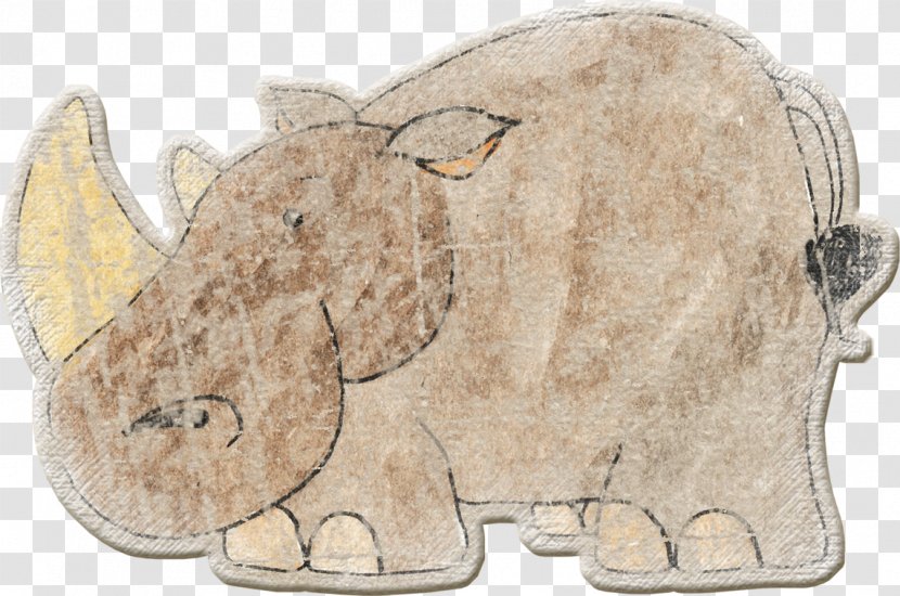 Rhinoceros African Elephant Euclidean Vector - Fauna - Meng Stay Rhino Transparent PNG