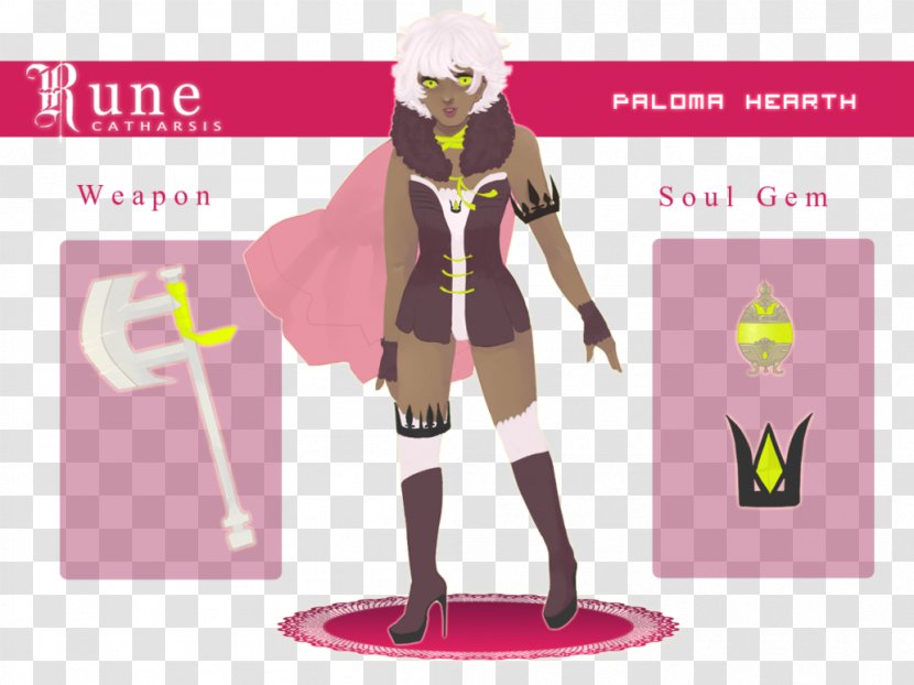 Cartoon Pink M Figurine Character - Paloma Transparent PNG