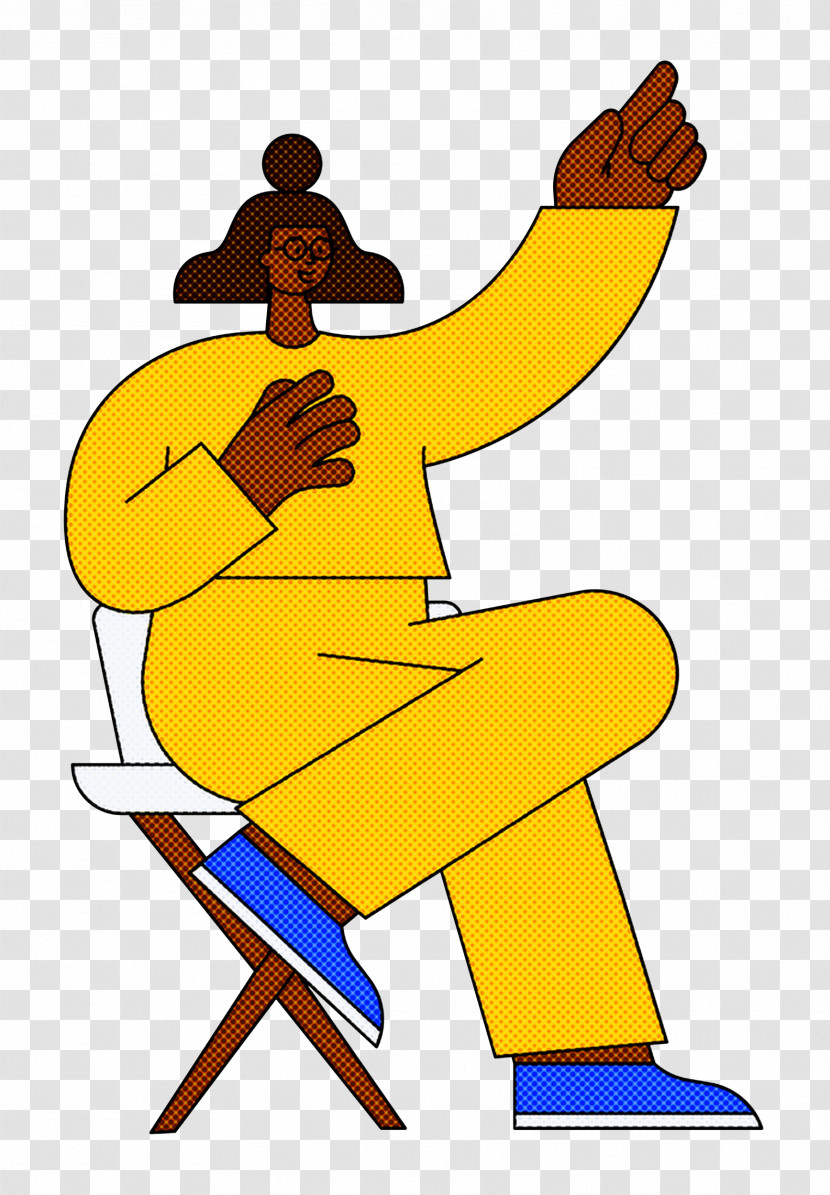 Cartoon Yellow Line Area Behavior Transparent PNG