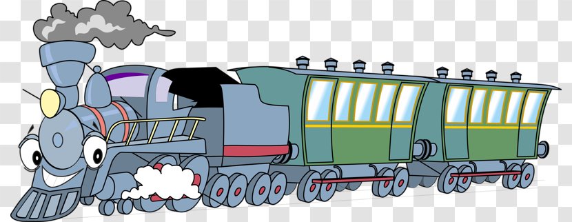 Train Rail Transport Steam Locomotive - Track - Cartoon Transparent PNG