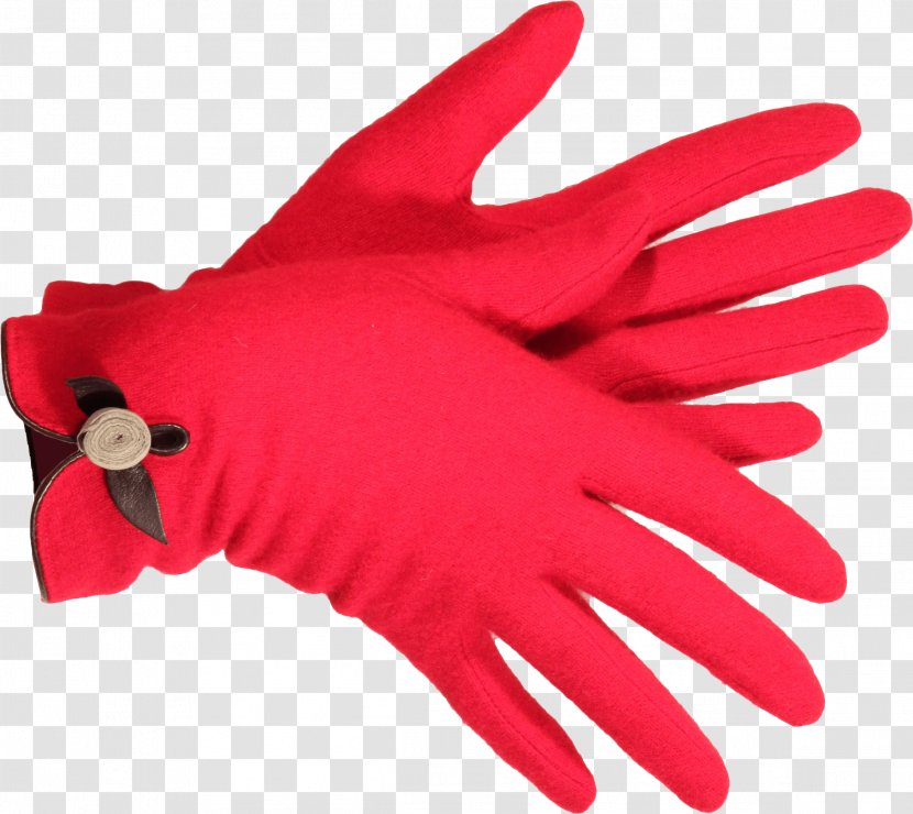Finger Glove Hand Model Red - Leather - Pink Gloves Image Transparent PNG