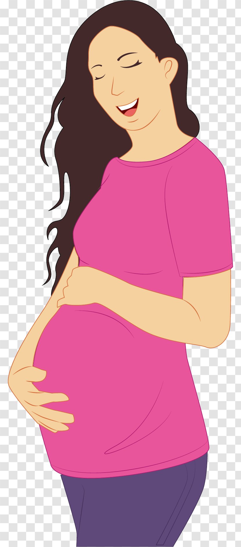 Pregnancy Mother Clip Art - Silhouette - Vector Illustration Of Pregnant Women Transparent PNG