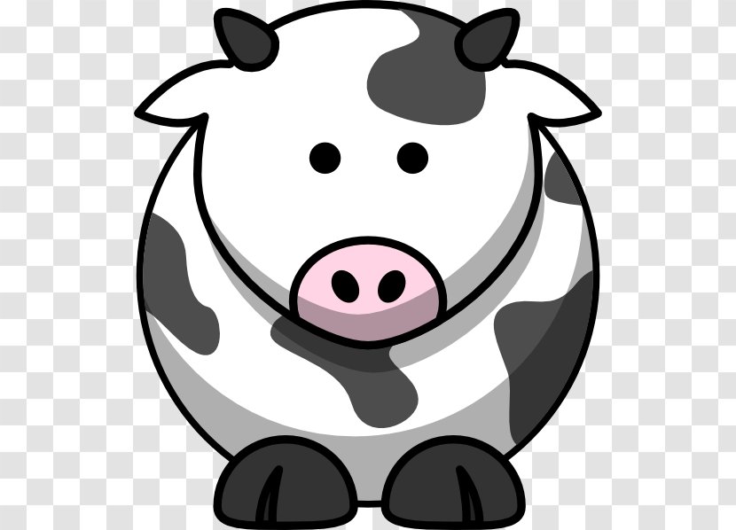 Cattle Cartoon Drawing Clip Art - Black And White - Cow Transparent PNG