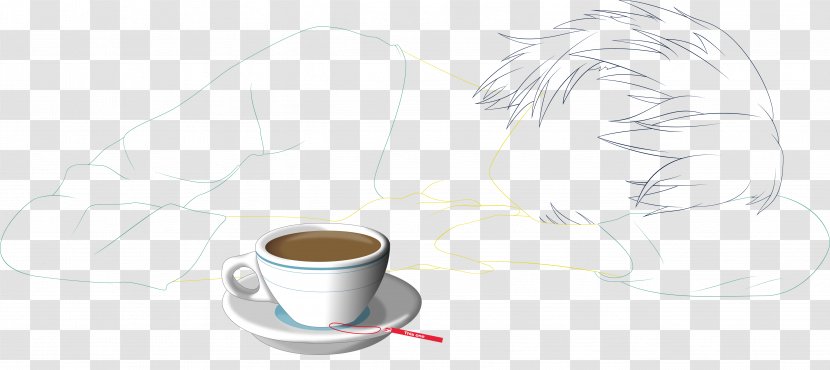 Coffee Cup Line Art Drawing - Tableware Transparent PNG