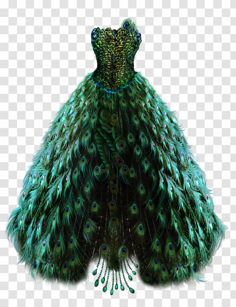 Wedding Dress Robe Peacocks Gown - Shirt - Peacock Transparent PNG