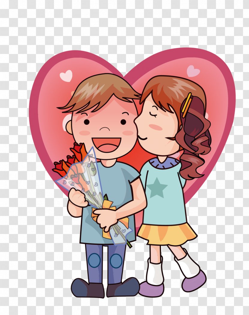 Online Dating Service Intimate Relationship Interpersonal Love - Frame - Cartoon Bride And Groom Transparent PNG