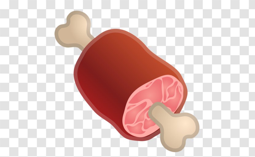 Emoji Meat On The Bone Churrasco Food - Emojipedia - Imported Ham In Kind Transparent PNG
