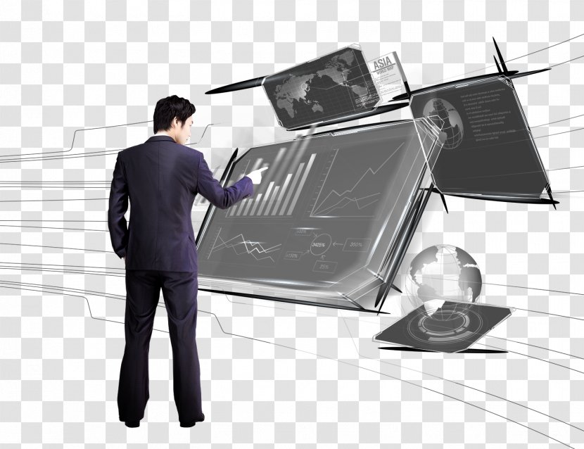 Data Center Download - Table - Business Man Looking At Transparent PNG