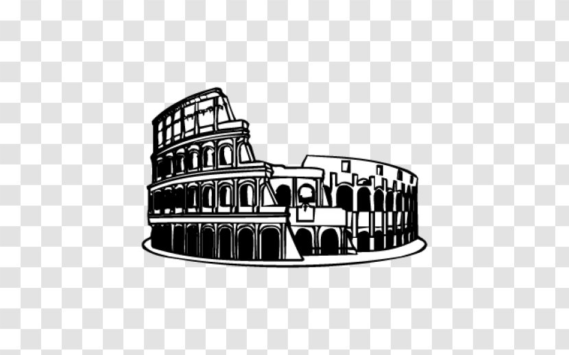 Colosseum - Colosseo Roma - Monochrome Transparent PNG
