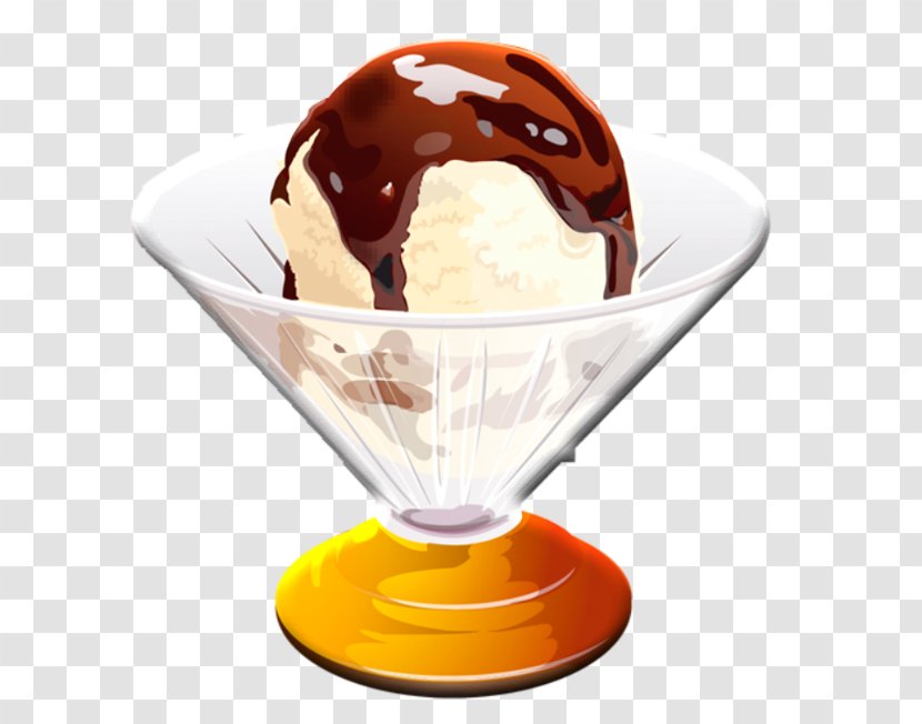 Sundae Chocolate Ice Cream Dame Blanche - Syrup Transparent PNG