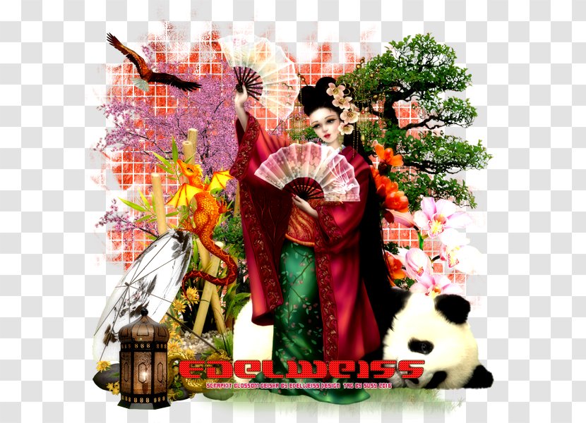 Geisha Tree Greeting Transparent PNG