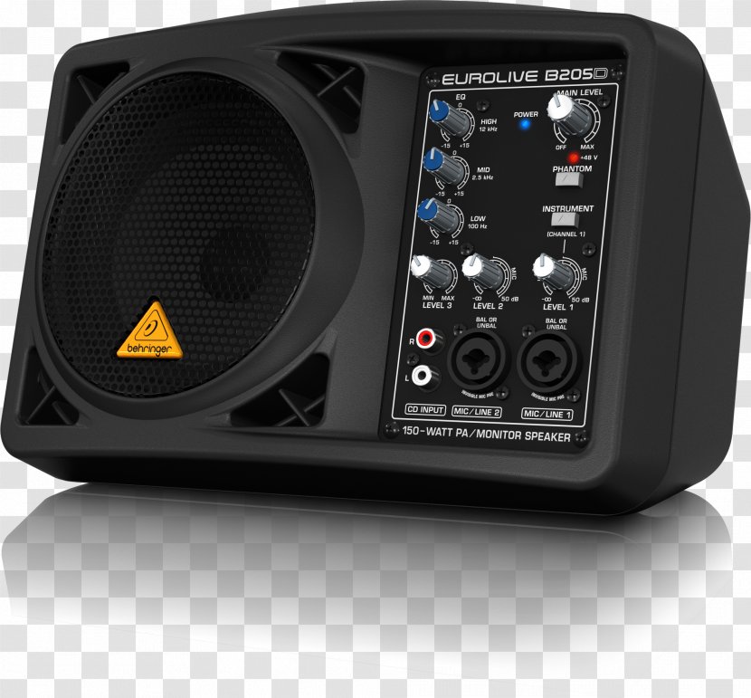 BEHRINGER Eurolive B2 Series Public Address Systems Loudspeaker Powered Speakers Audio - Car Subwoofer - Sound Transparent PNG