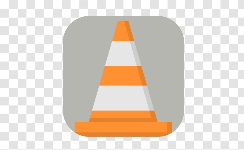 Triangle Cone Orange - Media Player - Vlc Transparent PNG