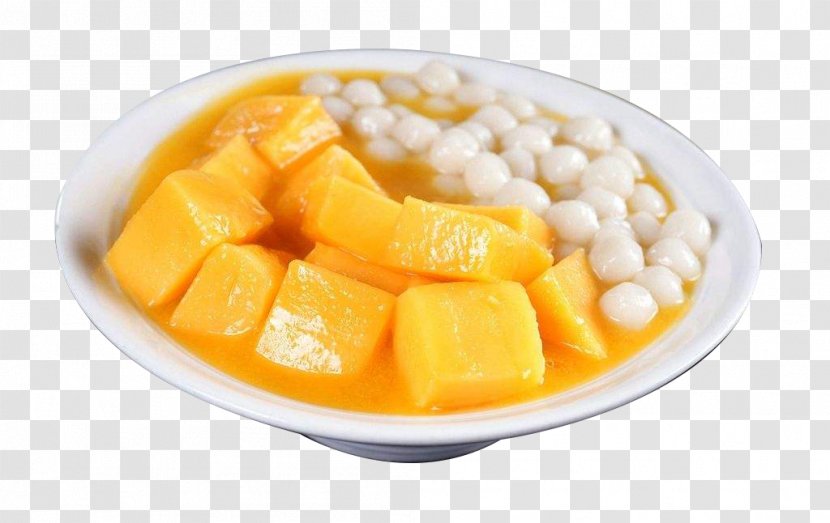 Ice Cream Tangyuan Jiuniang Dessert Sweetness - Glutinous Rice - White Plate With Mango Balls And Desserts Transparent PNG