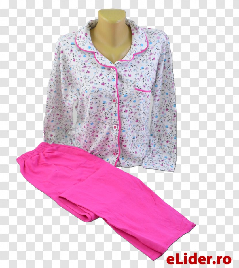 Pajamas Sleeve Blouse Pink M Dress Transparent PNG