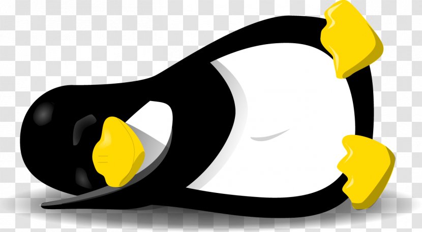 Tux Sleep Linux Clip Art - Stockxchng - Lying Penguin Vector Transparent PNG