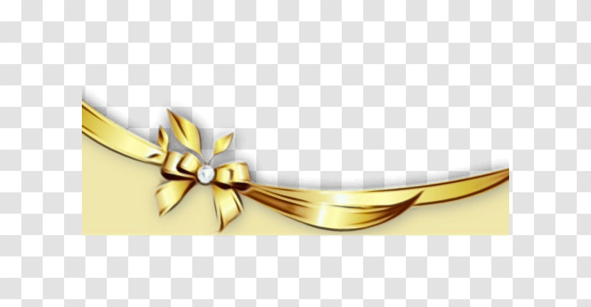 Yellow Jewellery Metal Brass Wing Transparent PNG