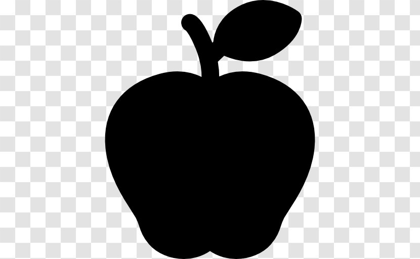 Apple - Black - Leaf Transparent PNG