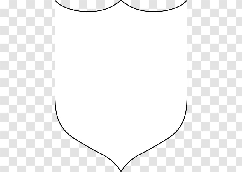 Shield Escutcheon Coat Of Arms Clip Art - Silhouette - Blank Family Crest Transparent PNG